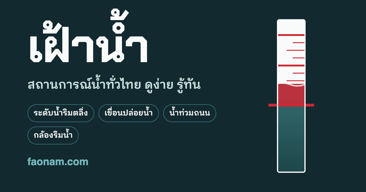 ผมสร้าง faonam.com เพราะอยากรู้ว่าน้ำใกล้บ้านสูงแค่ไหน